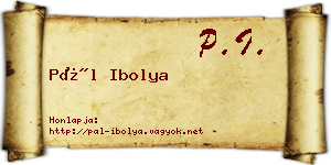 Pál Ibolya névjegykártya