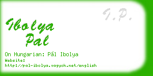 ibolya pal business card